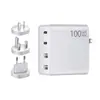 Carregador Dobrável Multi-Porta de Nitreto de Gálio 100W de Carregamento Rápido Super Rápido 100Wpd Carregamento Rápido Fonte de Carregamento para Laptop