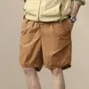 Pantalones Cortos Casuales de Trabajo Ligeros de Secado Rápido para Hombre, Shorts de Cinco Puntos Sueltos y Cómodos de Talla Grande para Verano, Pantalones Finos de Seda Helada de Longitud Media para Hombre
