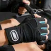 Luvas de Fitness para Homens e Mulheres, Luvas de Meio Dedo, Munhequeiras para Esportes ao Ar Livre, Respiráveis Antiderrapantes para Halteres, Protetores de Mão para Levantamento de Peso, Equipamento de Treino
