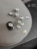 Joyería de Pedrería K9 de Alta Calidad con Parte Trasera Puntiaguda para Uñas, Pedrería Transparente Blanca tipo Caramelo de Roca Deslumbrante, Pedrería Irregular Apilada en Ángulo Recto Largo, Bolas de Pedrería para Uñas al por Mayor
