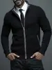 Comercio Exterior Amazon Chaqueta Talla Grande para Hombre Cárdigan Casual Otoño e Invierno Abrigo Cálido para Hombre Moda Suéter de Punto con Cuello Alto
