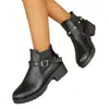 Comercio electrónico transfronterizo, talla grande, nueva colección otoño/invierno 2026, botines de tacón medio para mujer, punta redonda, tacón grueso, modernos y casuales, botas de moda versátiles