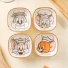 Set Combinado de Cuencos y Platos de Cerámica Co-Branded Tom y Jerry Color Bajo Esmalte Hogareño Dibujos Animados Alto Valor Resistente a Altas Temperaturas Vajilla