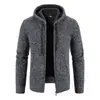 Comercio exterior transfronterizo Sudadera con capucha para hombre abrigo engrosado forro polar suéter holgado suéter casual para hombre cárdigan para hombre
