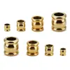 Contas de aço inoxidável com furo grande, contas de retenção de cor a vácuo 18K, pulseira de corda de couro DIY, contas para passar por furo, acessórios, suprimentos