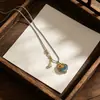 Nuevo Estilo Doce Signos del Zodíaco Brocado Imitación Dinastía Song Estilo Chino Nuevo Collar Cadena para Suéter Versátil Estilo Nacional Regalo para Amigos Accesorio Colgante