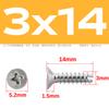 Acero Inoxidable 304 Kt Tornillo de Cola para Fresado M3M4M5 Cabeza Avellanada Cruz Cola Plana Cola de Corte Tornillo Autorroscante Antiaflojamiento