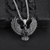 Suministro Directo de Fábrica Colgante de Águila de Acero de Titanio Punk Collar Retro Tendencia para Hombre Collar de Águila Fundida de Acero Inoxidable