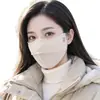 Mascarilla facial cálida de punto para otoño e invierno para mujer, con diseño tridimensional, propiedades a prueba de viento y resistente al frío, transpirabilidad, protección ocular y apariencia elegante. Se puede lavar y es adecuado para ciclismo
