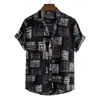 Camisa de manga corta, camisa de verano para hombre, impresa, holgada, casual, con cuello de solapa, ropa para hombre