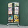 Soporte de Rejilla de Hierro Forjado Estante para Joyería Vertical de Piso Malla de Alambre de Púas Estante de Exhibición de Trabajos de Jardín de Niños Rejilla de Almacenamiento
