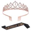 Venta Caliente Europea y Americana Etiqueta para Fiesta de Cumpleaños con Pedrería niña de cumpleaños diadema para niña de cumpleaños Set de Correa para el Hombro