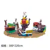 Silla giratoria exterior para niños de jardín de infantes, carrusel eléctrico grande de fibra de vidrio, camión de madera, caballo de madera, equipo de parque de atracciones