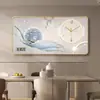 Pintura Decorativa Transfronteriza de Lujo Ligero para Restaurante Nuevo Reloj Electrónico Sala de Estar de Alta Gama Pared de Fondo para Restaurante Calendario Perpetuo Pintura Colgante