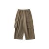 Wuri Boys' Workwear Calças Casuais Flip Pocket Loose Straight Calças Primavera e Outono Novas Calças Da Moda Infantil