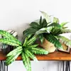 Planta verde artificial nido de pájaro hoja de helecho tacto de pegamento planta verde decoración suave exhibición restaurante accesorios de decoración de paisaje hojas de helecho