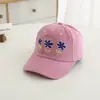 Gorra de béisbol para niños de comercio exterior, moda, bordado de flor, sombrero para el sol, primavera y otoño, gorra nueva para niñas, transfronteriza S050