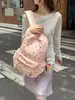 Mochila Escolar INS Japonesa Fofa de Bolinhas para Meninas, Estilo Academia, Mochila Simples e Versátil, Alta Aparência, Mochila Casual para Viagem