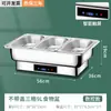 Estufa de conservación de calor para buffet Acero inoxidable Calefacción eléctrica Utensilios para buffet de hotel Estufa de conservación de calor con tapa abatible Olla de conservación de calor Estufa de buffet