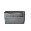 Bolsa de Maquillaje de Fieltro Engrosado, Bolsa Plegable de Almacenamiento con Botón a Presión Personalizable, Bolsa Interior Multicompartimento, Stock Listo del Fabricante con Impresión de Logo