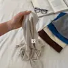 Camiseta de Manga Longa com Gola Redonda Estilo Coreano Du Xiaozhai para Mulheres, Camiseta Básica Solta e Confortável, Top Simples para Outono/Inverno