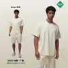 Fábrica Transfronteriza Primavera/Verano 2026 Marca de Moda 305g Corte Holgado Camiseta Básica de Manga Corta para Hombre Niebla Tono Tierra Algodón Puro Camiseta para Hombre
