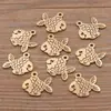 12 Pingentes de Aço Inoxidável Cor Dourada Aço Vida Marinha Sapo Polvo Caranguejo Cavalo-marinho Peixe Acessórios para Joias DIY