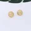 Brincos de Clipe com Textura Retrô Sem Furos Geométricos Redondos Simples Assimétricos Za Venda Quente Transfronteiriça Presilhas de Orelha Atacado