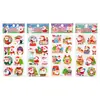 Venta Caliente Transfronteriza Pegatinas de Transferencia Navideñas Flash Pegatinas de Papá Noel Pequeños Regalos Decoración para Teléfono Móvil Taza de Agua Ventana