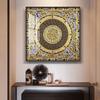 Altar Oro Negro Thangka Pintura Colgante Verdad de Seis Sílabas Sutra del Corazón Murales de Entrada Luz Dorada Lujo Pintura Decorativa Sutra del Corazón Xizang