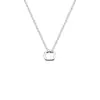 Collar Plata Minimalista Coreano Cuadrado Hueco Joyería Geométrica Cadena Corta para Clavícula para Mujeres Directo del Fabricante