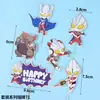 Decoración de Pastel Ultraman Primera Generación 520 Día de San Valentín Tarjeta de Feliz Cumpleaños Decoración Superman Héroe Transformable