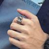 Anillo de plata tailandesa hipster hip-hop europeo y americano Chiba puño cerrado para defender el amor anillo abierto de personalidad para hombres