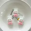 Coelhinho e Urso Desenho Animado Acessórios de Resina DIY Pequenos Enfeites Feitos à Mão Materiais Semi-Acabados Flores Madeira de Cerejeira Cavalo