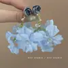 Primavera por Todo el Jardín ~ Pendientes Largos con Borlas de Perlas Hechos a Mano para Mujer 2025 Pendientes Nuevos Pendientes de Bosque de Nicho