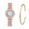 Explosiones de Comercio Exterior Moda Patrón Romano Diamante Reloj de Pulsera para Mujer Reloj de Pulsera de Cuarzo Brazalete Reloj de Pulsera para Mujer Fabricantes en stock