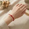 Pulsera de Hilo Rojo Tejida a Mano para el Año de Tu Nacimiento, Se Puede Personalizar con Cuentas y Accesorios Dorados, Producto Semi-Terminado DIY, Accesorios de Pulsera para Parejas y Mejores Amigos