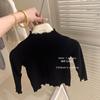 Camisa básica de primavera y otoño para mujer y niño, estilo infantil, con personalidad, moderna, coreana, de color sólido, con orejas de madera, para interior y exterior.