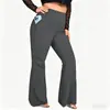 Pantalones de Pierna Ancha Acampanados de Cintura Alta Adelgazantes de Talla Grande con Estampado Transfronterizo de Amazon de Venta Caliente Europeos y Americanos, Pantalones Casuales para Primavera y Otoño