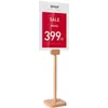 Placa de exibição de preço, suporte promocional de acrílico, expositor de mesa de metal para loja de roupas, placa de publicidade A4, cartão de mesa de oferta especial