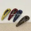 Pinza para el pelo de estilo coreano retro de otoño e invierno, de lana, hueca, forma de gota de agua, pinza lateral elegante y a la moda para niñas, pinza para flequillo, horquilla