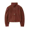 Exportación Transfronteriza Ropa de Mujer Estilo Europeo y Americano Za Aliexpress Popular Chaqueta de Gamuza Plisada