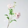 Peonía Ilo Simulada de Cabeza Única y Doble Rama Larga Flor Falsa Simulada Suministros de Boda Flor Div Material para Arreglos Florales de Mesa Adornos