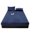 Sábana de Leche de Terciopelo Gruesa Cálida para Dormir Profundamente, Cubre Colchón Antideslizante de Color Sólido, Protector de Colchón Simmons, Cubre Cama de Felpa de Coral