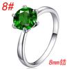 Wish Fashion Comercio Exterior Joyería Sencilla para Mujer Anillo de Color Coreano de Seis Garras Anillo con Garras de Zircón Anillo para Dedo de Comida