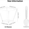 Amazon copa trapezoidal de plástico duro 150ml para postre copa para mousse copa para pudín copa para gelatina helado postre copa para helado