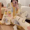 Pijama Nuevo Estilo Otoño e Invierno 2024 para Mujer Manga Larga Estilo Delgado Estilo Celebridad de Internet INS Venta Caliente Conjunto de Cárdigan Casual para el Hogar