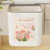 Cubo de basura de cocina para colgar en la pared para uso doméstico, se cuelga en las puertas de los gabinetes, no requiere taladro, contenedor de almacenamiento de residuos de cocina, sin necesidad de agacharse, papelera sin tapa