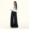 OOTD do 25º Dia! Calças Casuais Slimming de Cintura Baixa Soltas Novas para Outono e Inverno Calças de Lã Versáteis de Corte Reto Coreanas
