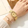 Relógio feminino de quartzo com formato oval, estilo moderno e casual, design de pulseira elástica, atacado direto de fabricante de exportação transfronteiriça